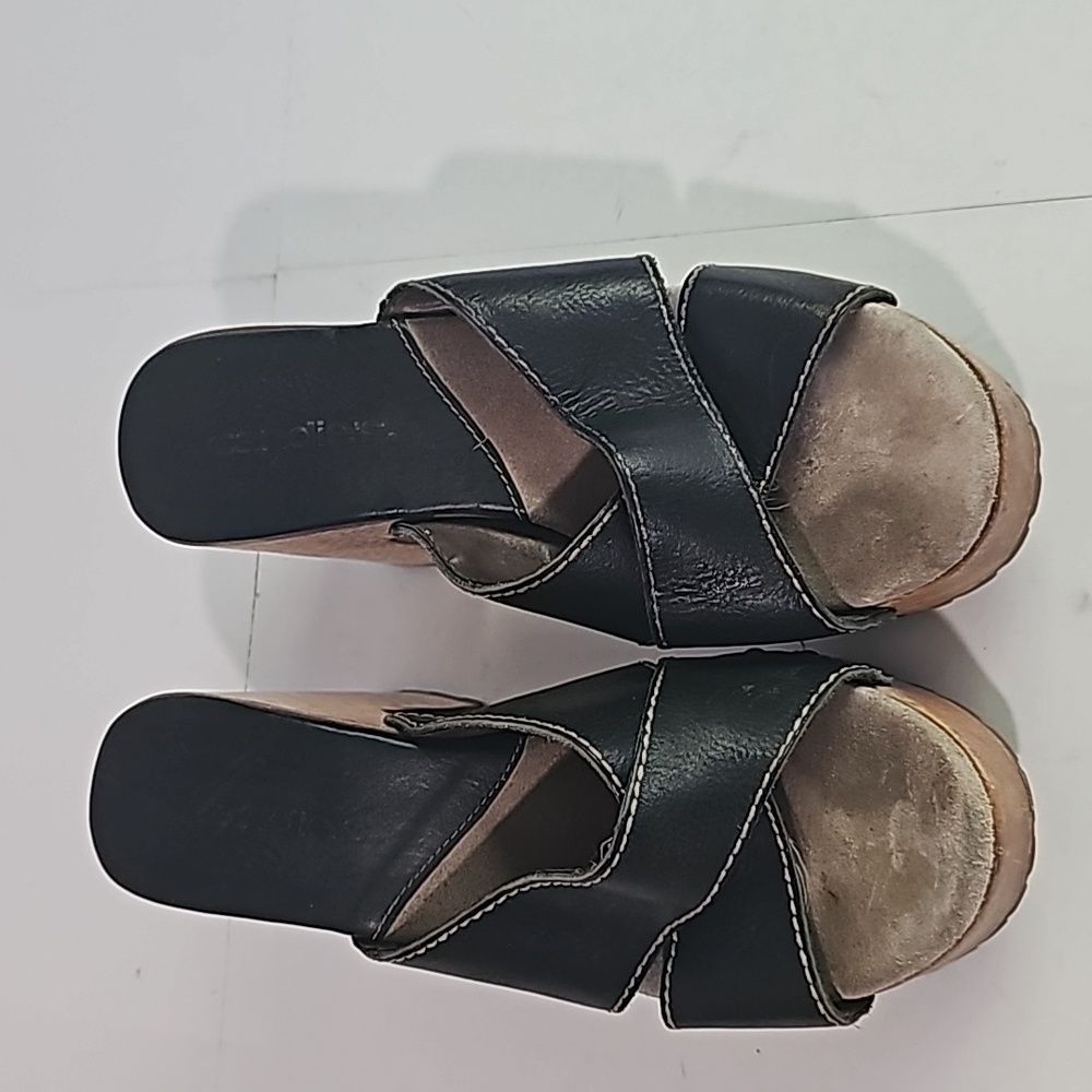 Candie's Leather Platform Sandals.